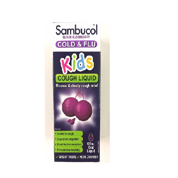 【澳洲直邮】Sambucol 儿童黑接骨木止咳糖浆 咳嗽水 120ml