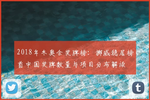 2018年冬奥会奖牌榜：挪威稳居榜首中国奖牌数量与项目分布解读